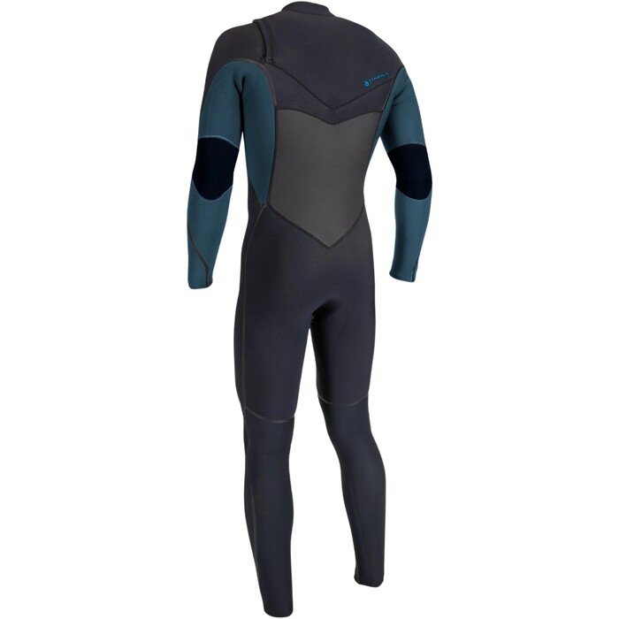 2024 O'Neill Junior Psycho Tech 5/4mm Chest Zip Wetsuit 5554 - Black / Cadet Blue